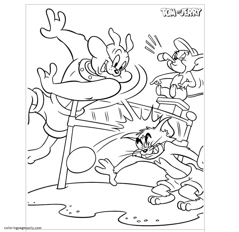 Tom And Jerry 11 Coloring Page