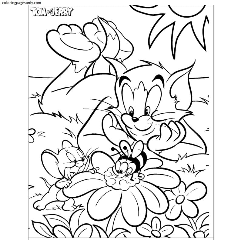 Tom And Jerry 16 Coloring Page