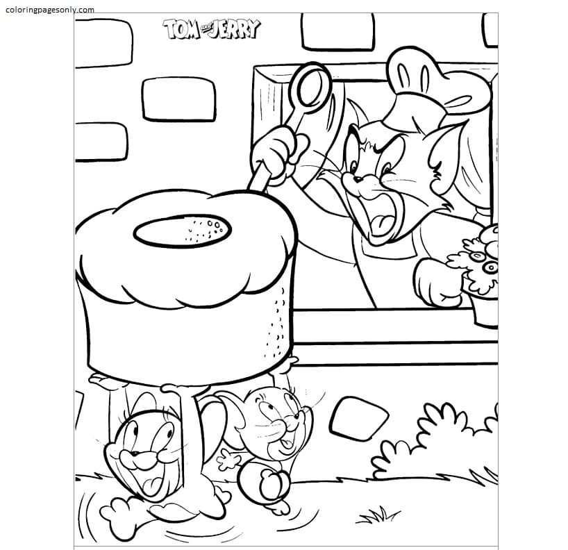 Tom And Jerry 18 Coloring Page