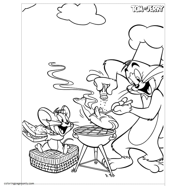 Tom And Jerry 19 Coloring Page
