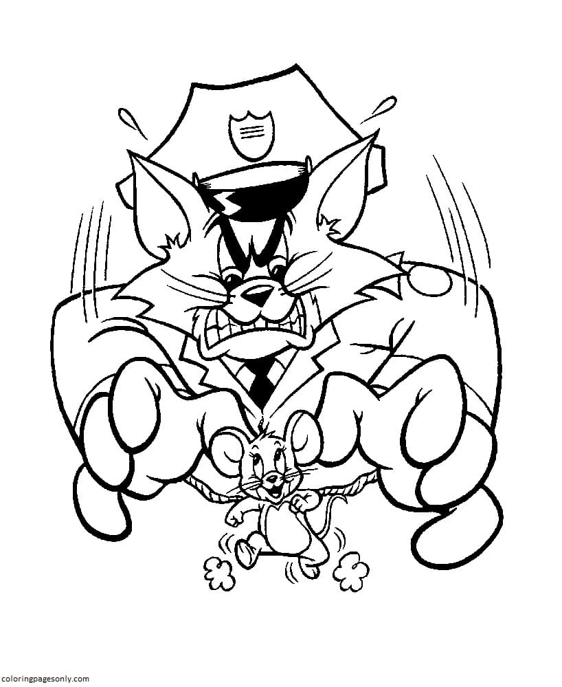 Tom And Sleeping Jerry Coloring Pages - Tom And Jerry Coloring Pages