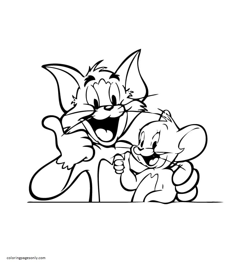 Tom And Jerry 3 Coloring Page