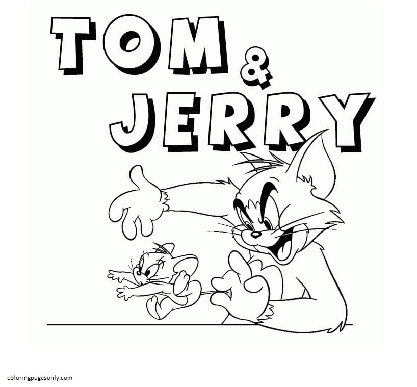 Kleurplaat Tom en Jerry 4