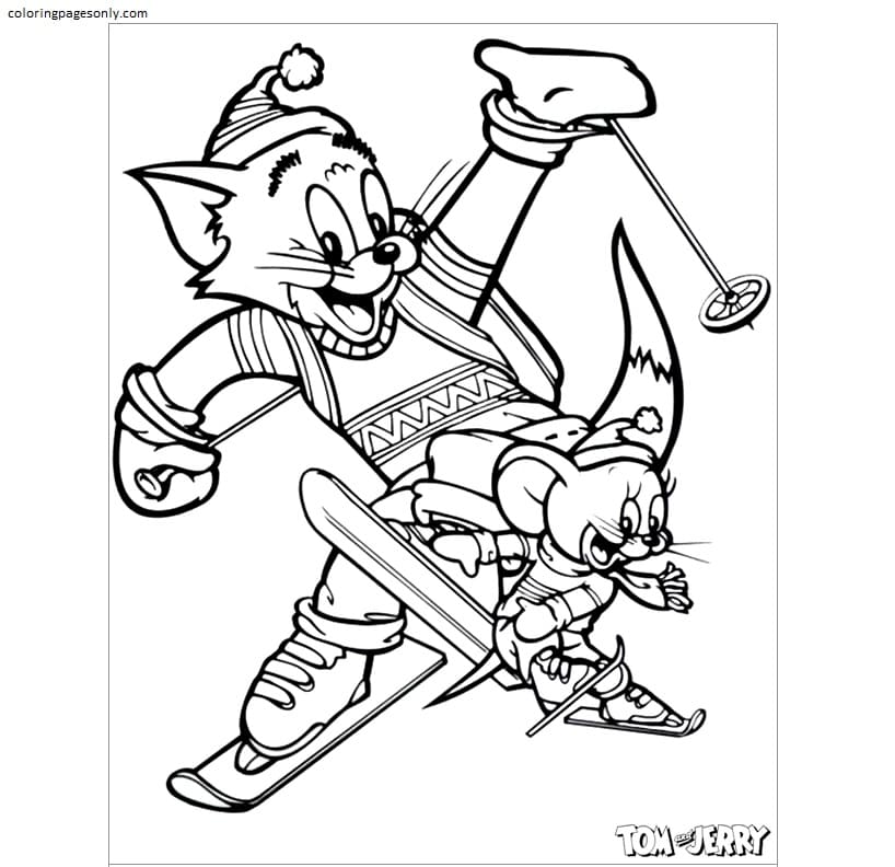 Tom And Jerry 6 Coloring Page