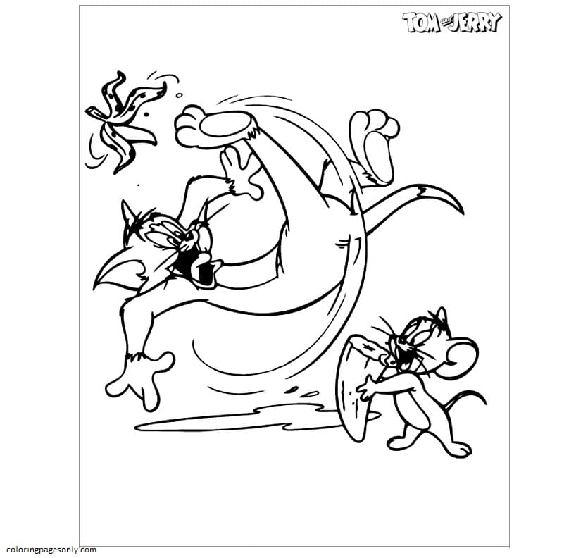 Tom And Jerry 7 Coloring Page