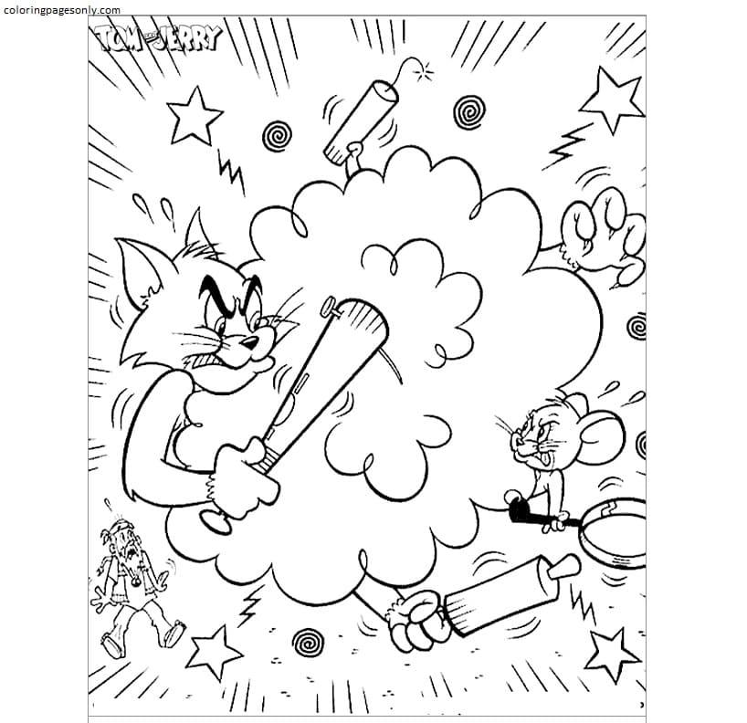 Tom And Jerry 8 Coloring Page