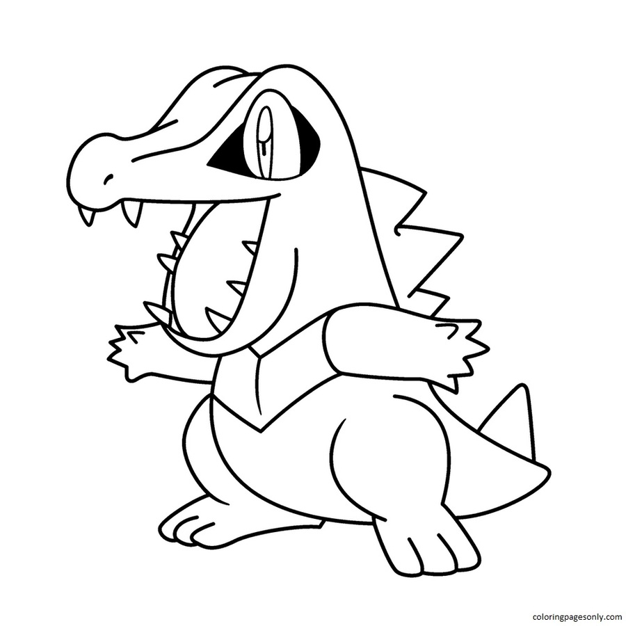 Totodile 1 Coloring Page