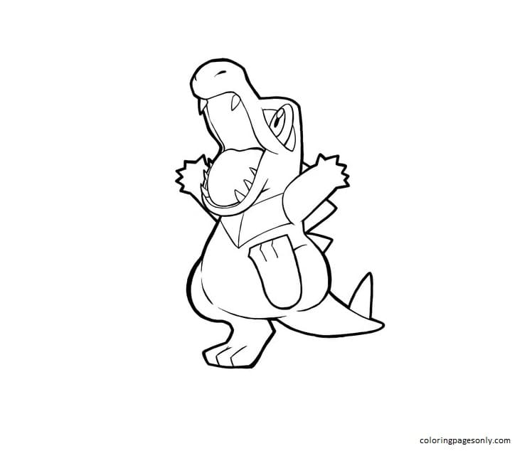 Totodile 13 Coloring Page