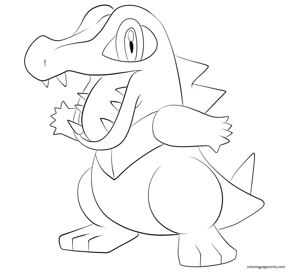 Totodile 5 Coloring Page