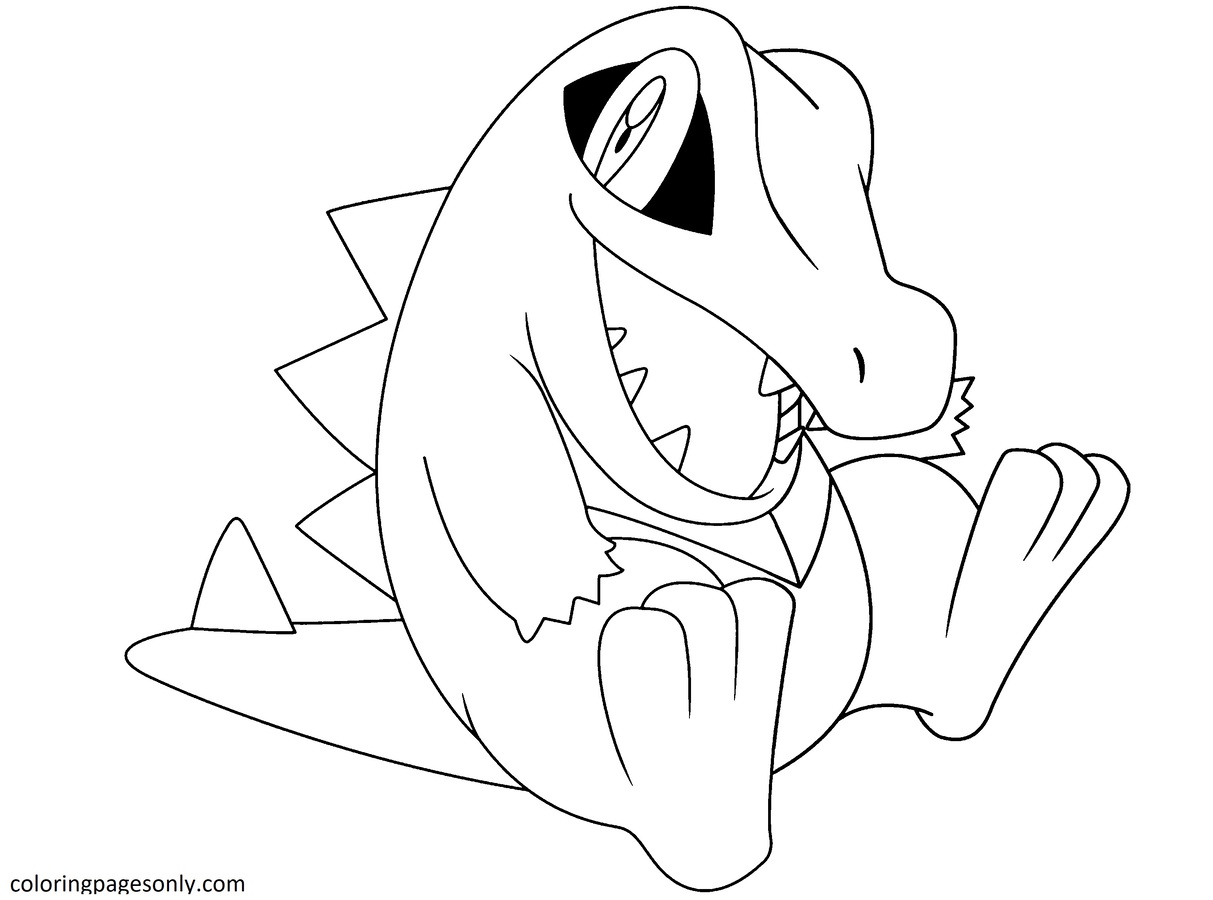 Totodile 6 Coloring Page