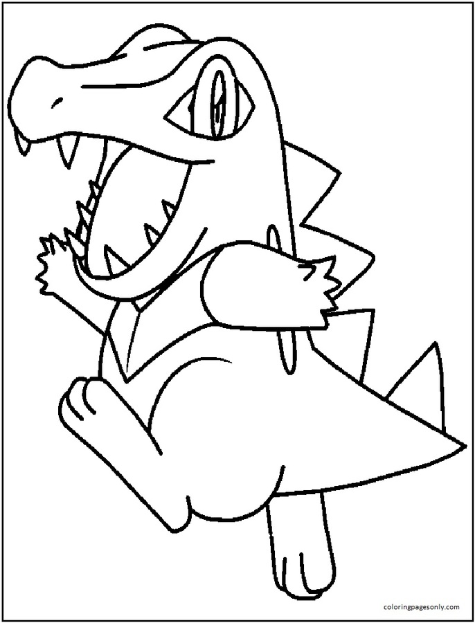 Totodile 9 Coloring Page