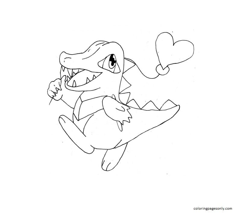 Totodile Pokemon 8 Coloring Pages