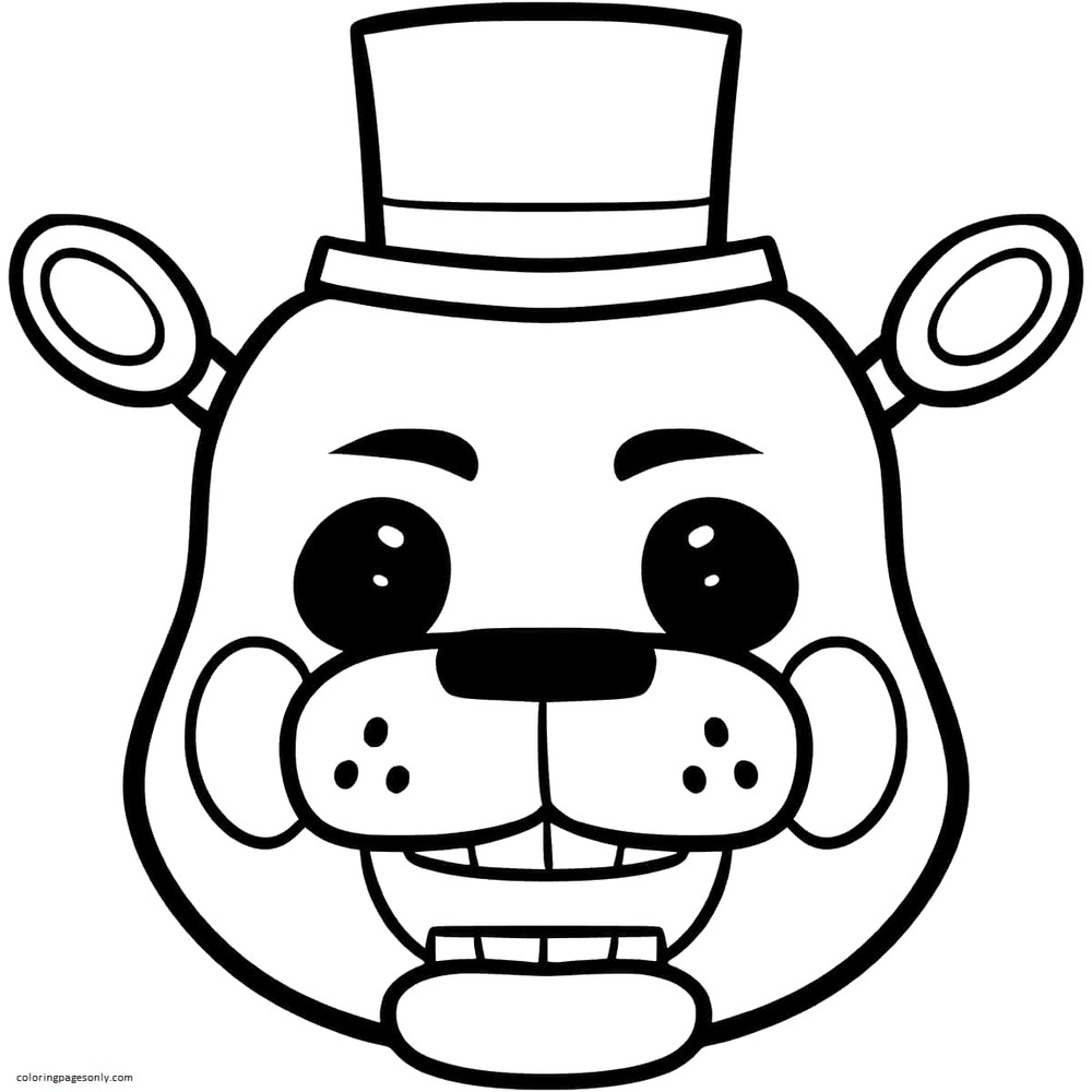 Toy Golden Freddy Coloring Pages - Five Nights At Freddy's Coloring