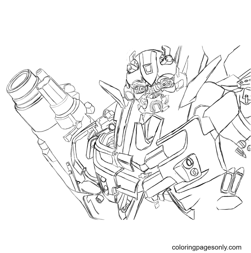 Transformer Bumble Bee Coloring Page