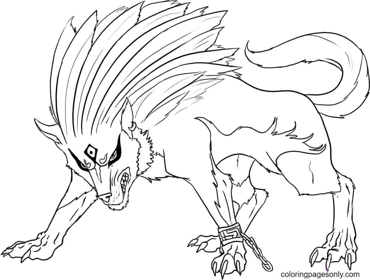 Twilight Wolf Coloring Page