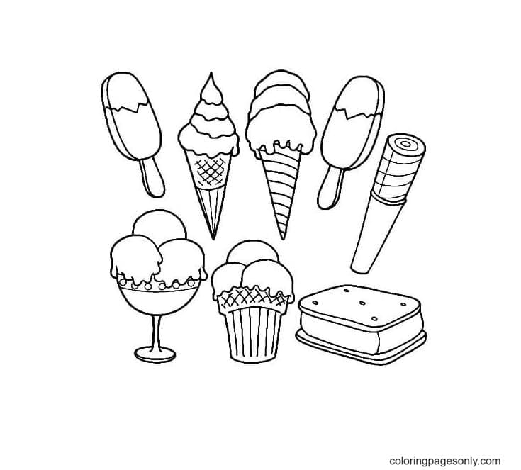 Types of Ice Cream from Popsicle