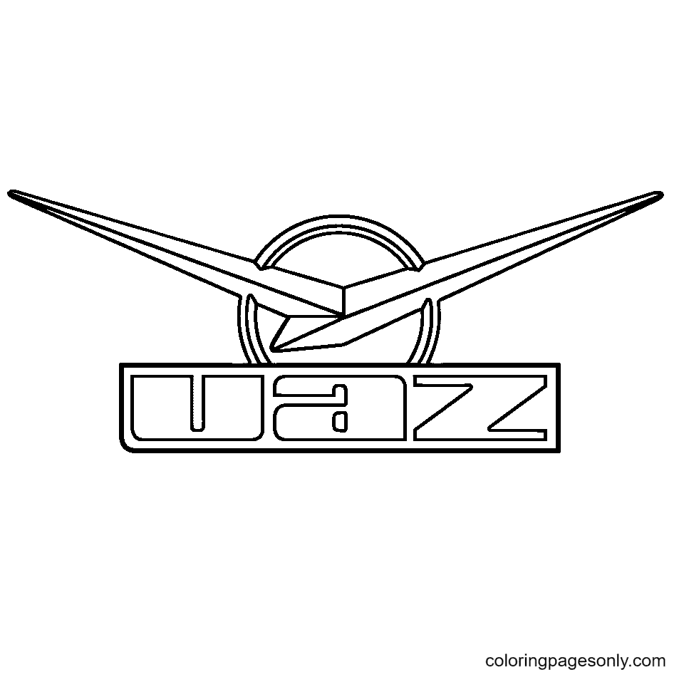 UAZ Logo Coloring Page