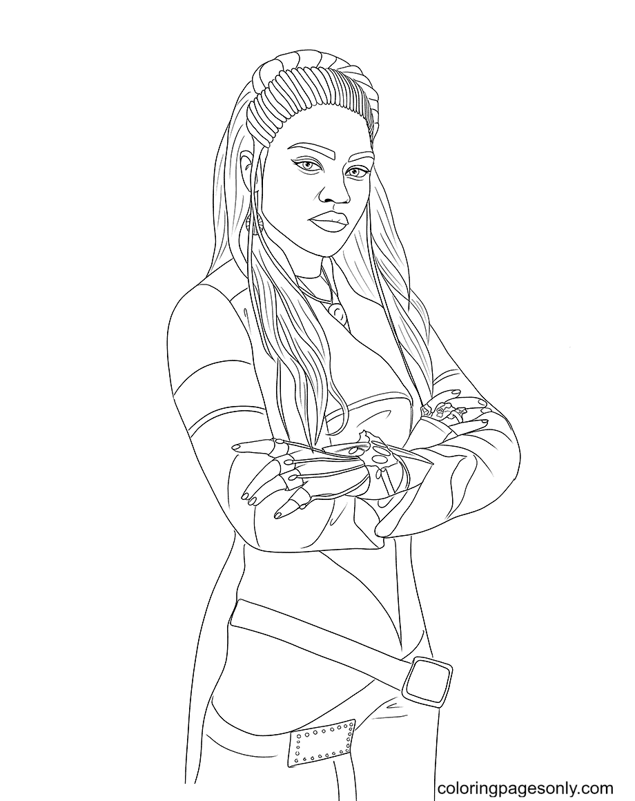 Uma Descendants Coloring Page Free Printable Coloring Pages