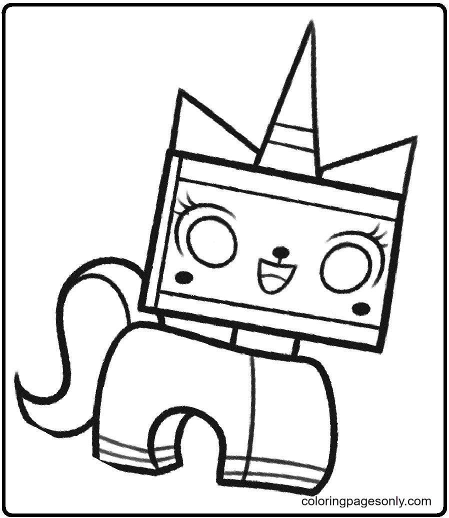 Unikitty In The Adventure Coloring Pages   Unicorn Cat Coloring ...