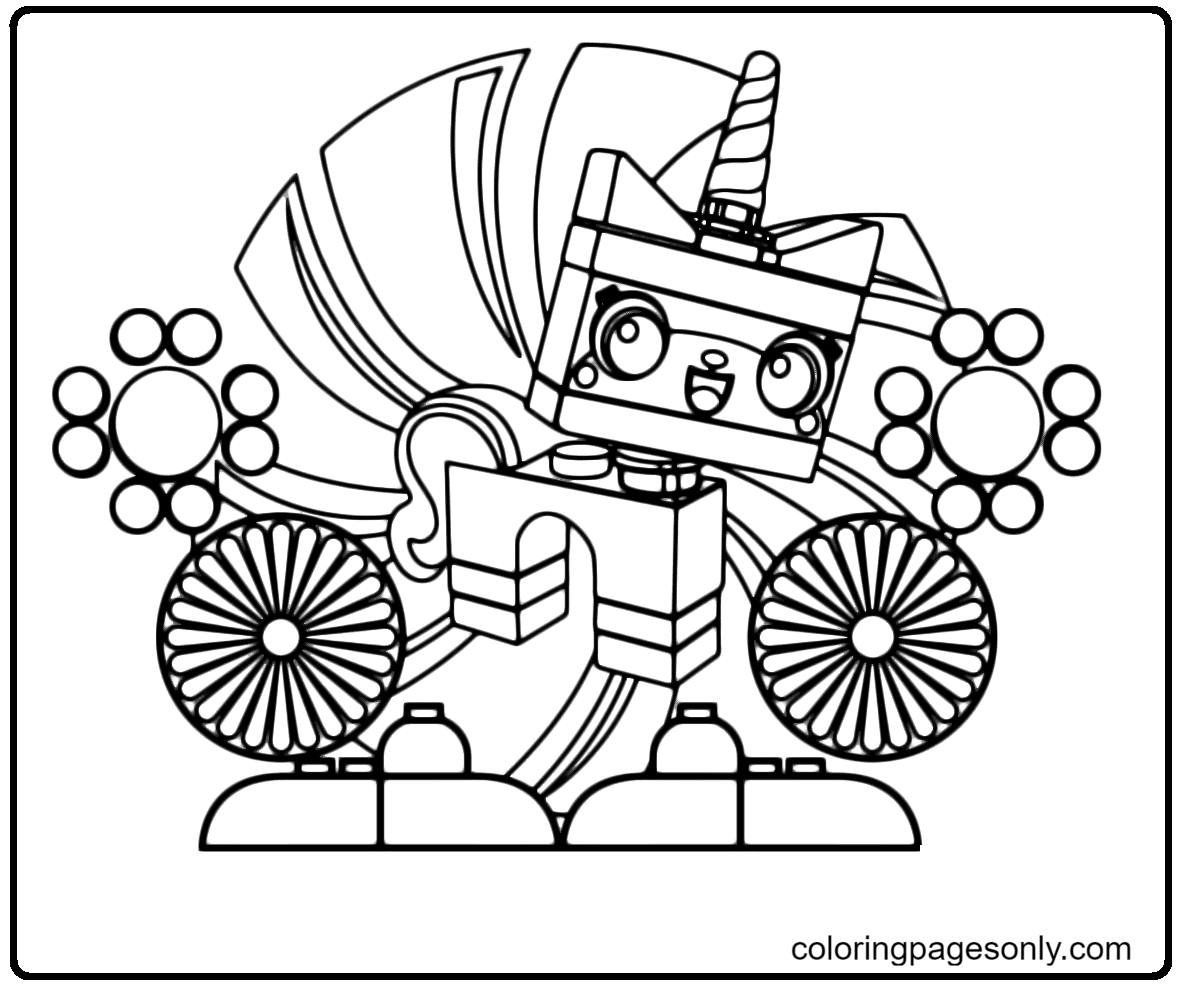Unikitty Half Cat And Half Unicorn Coloring Pages