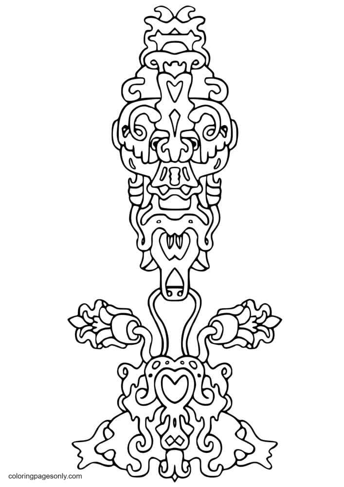 Vegepedia Abstract Pattern 1 Coloring Page