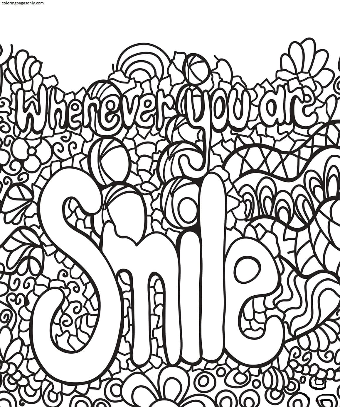 Wherever You are Smile Coloring Page