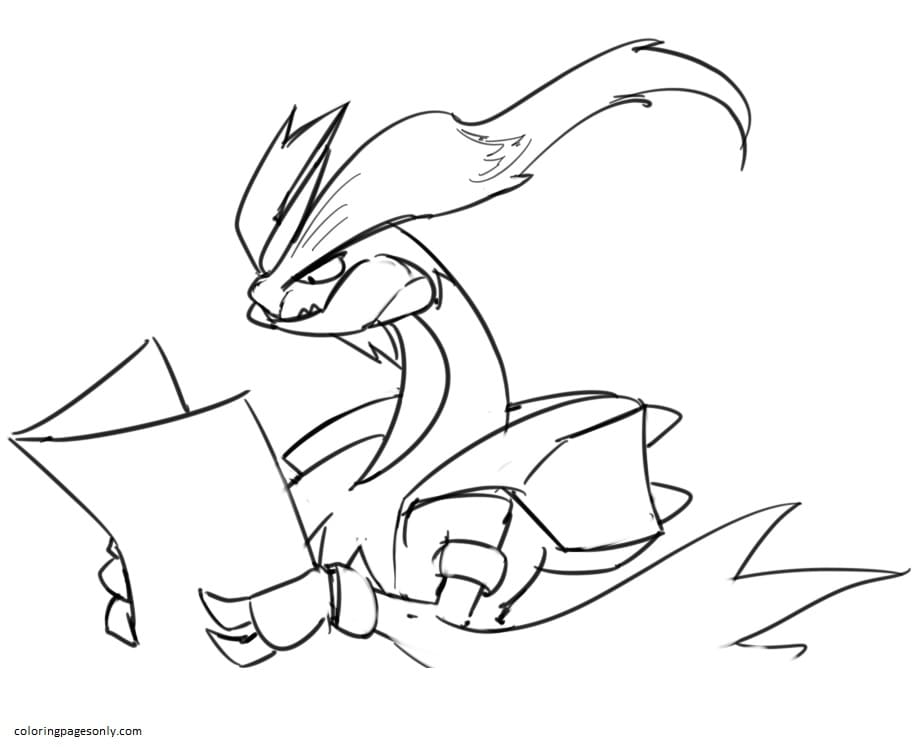 White Kyurem Pokemon Coloring Pages