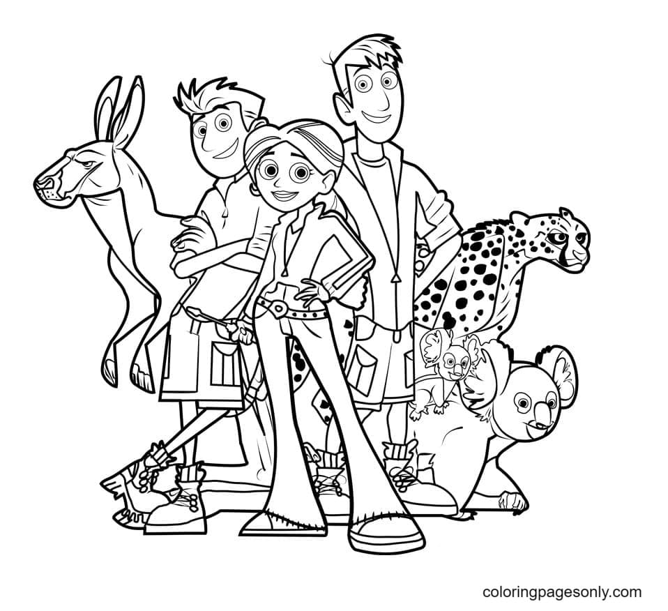 Wild Kratts Team Coloring Page