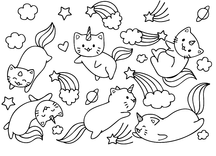 Caticornios y arcoiris de Unicorn Cat