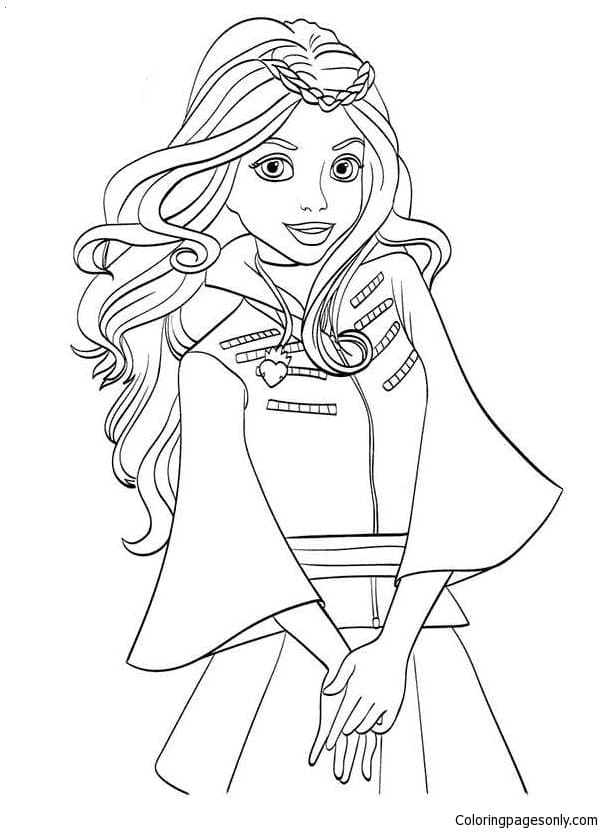 Cute  Evie Coloring Pages