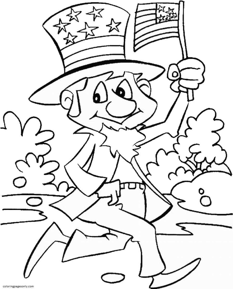 Everyone is running to the parade Coloring Page
