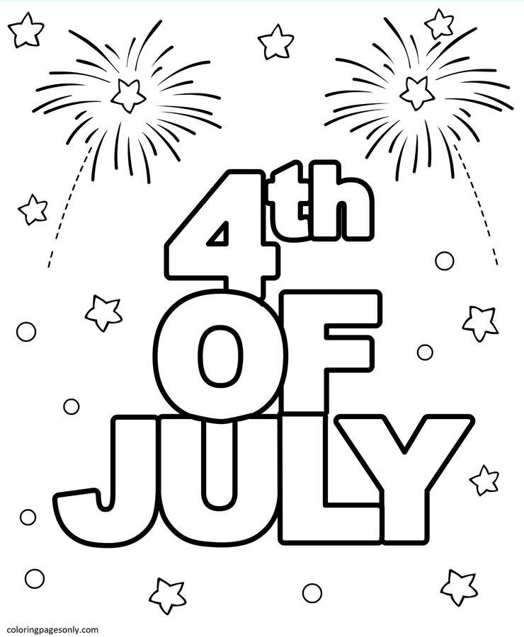 Vierde juli Onafhankelijkheidsdag vanaf 4 juli