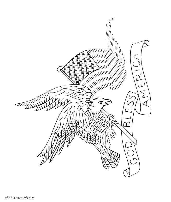God Bless America 1 Coloring Page