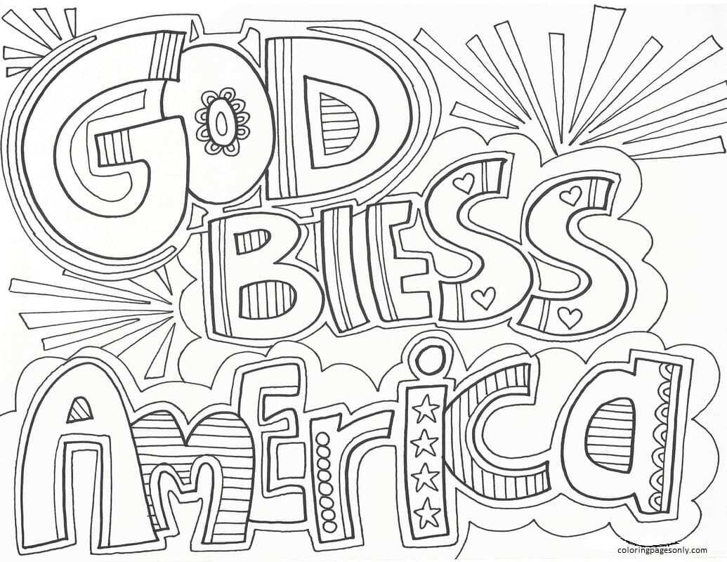 God Bless America Coloring Pages