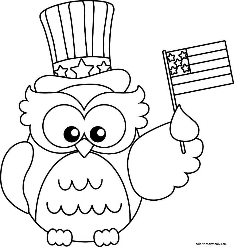 Happy 4th of July 5 Coloring Page