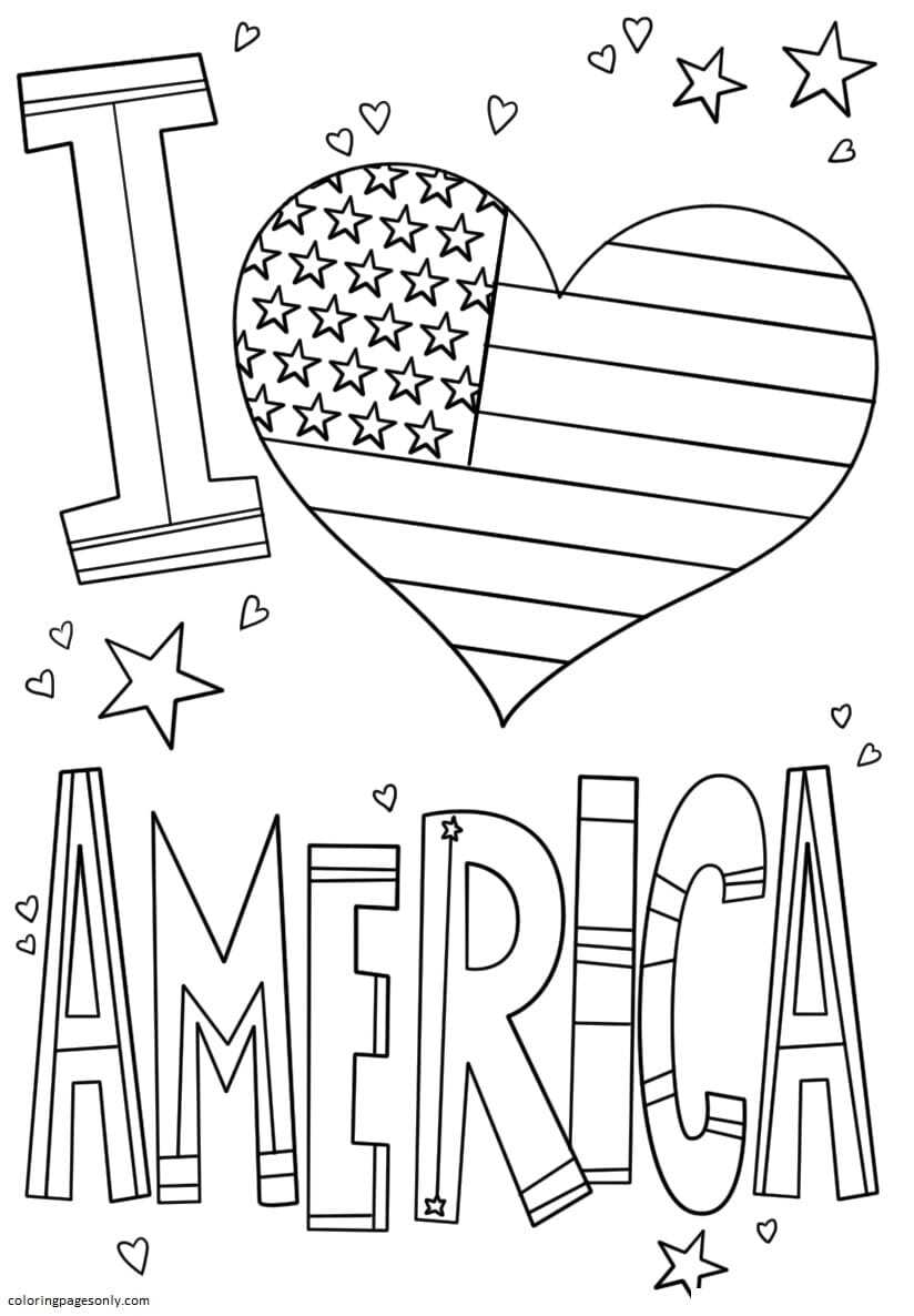 I Love America 4th july from 4th Of July