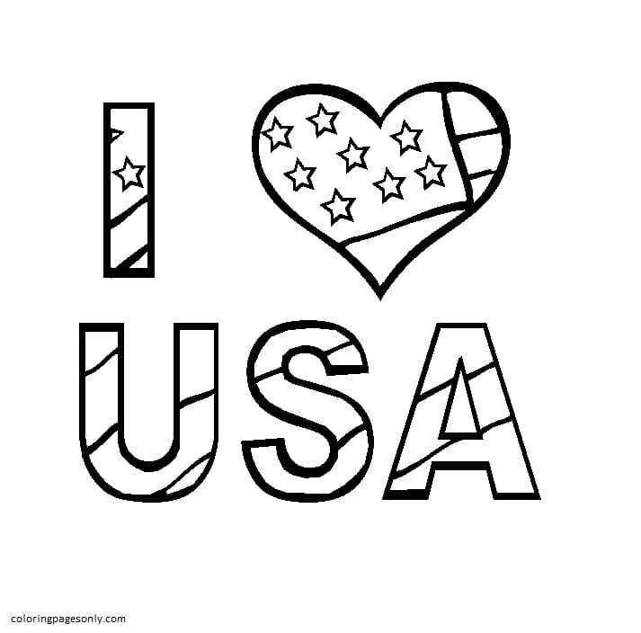 أنا أحب الولايات المتحدة الأمريكية من 4 يوليو