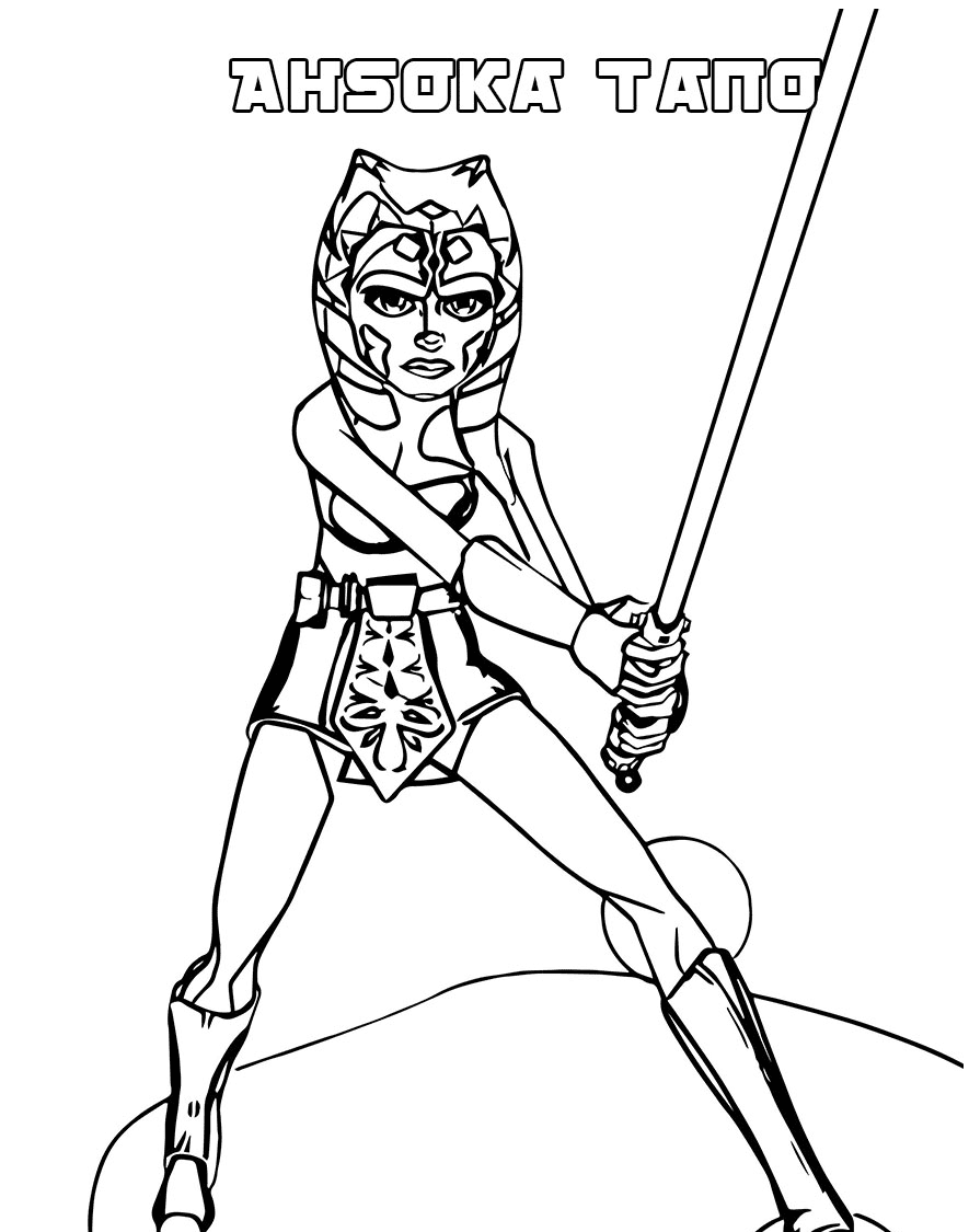Ahsoka Tano Stance Coloring Pages