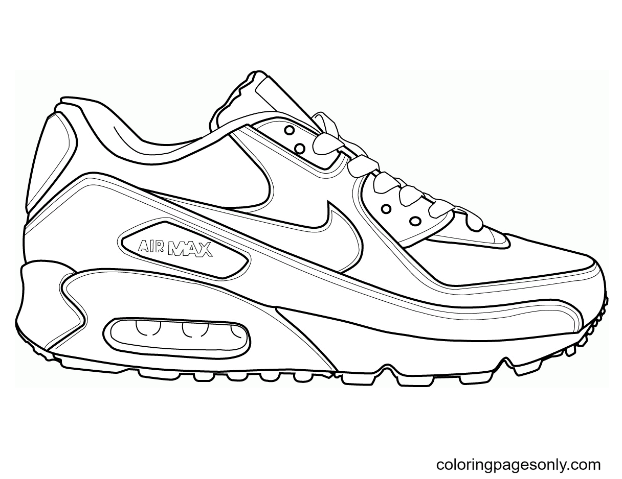 Air Max Shoes Coloring Page Free Printable Coloring Pages
