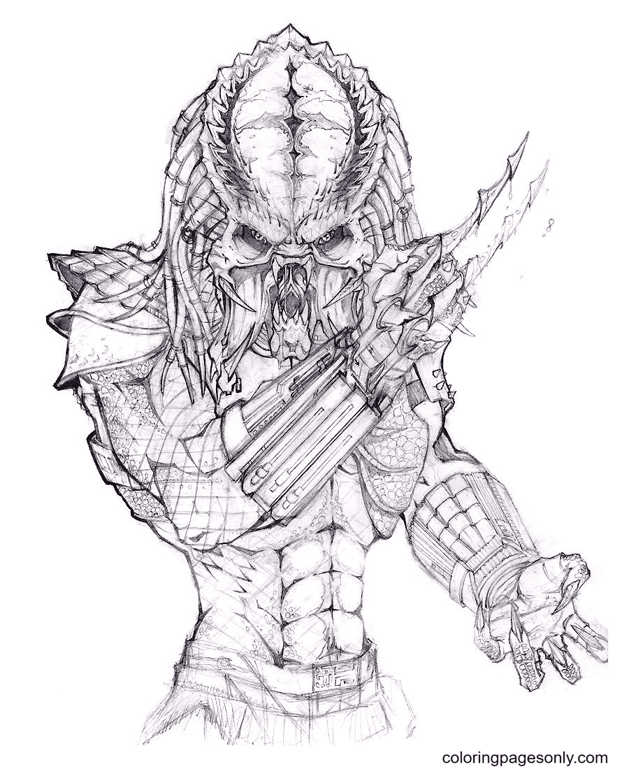Alien Vs Predator Free Coloring Pages Predator Coloring Pages 