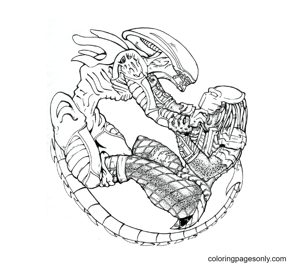 Alien vs Predator Coloring Pages
