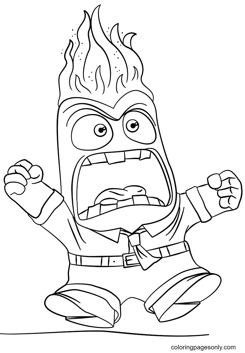 Anger Inside Out Coloring Pages