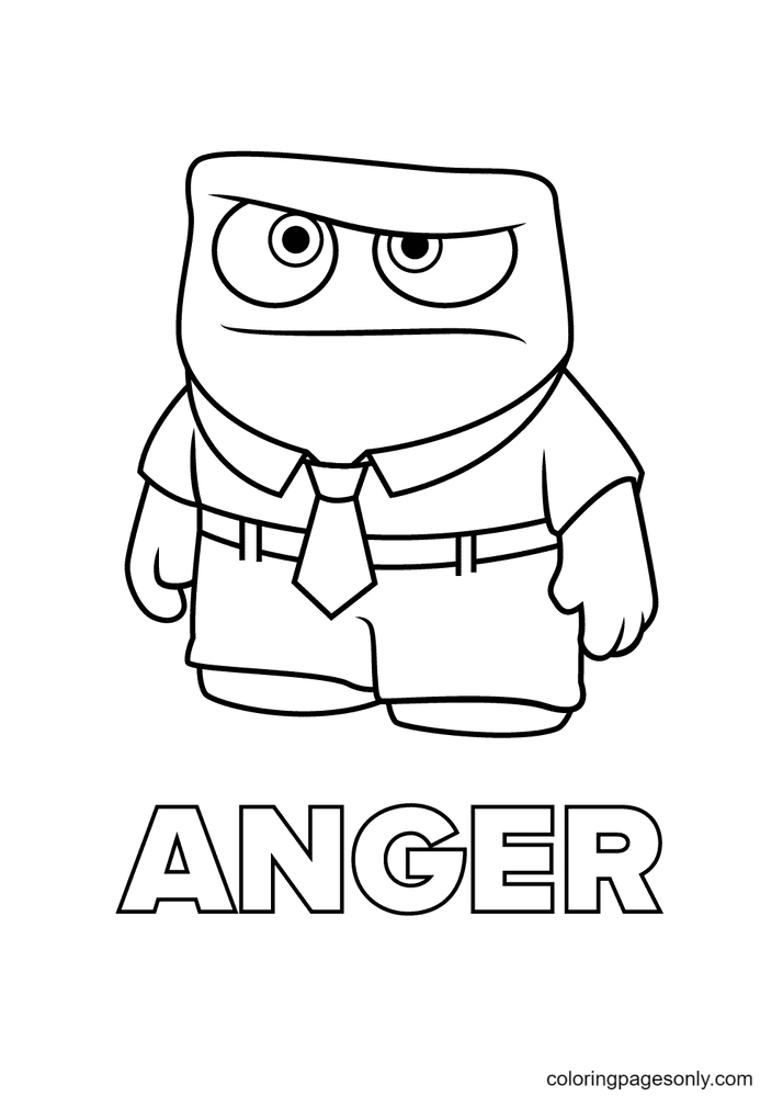 Anger Coloring Page