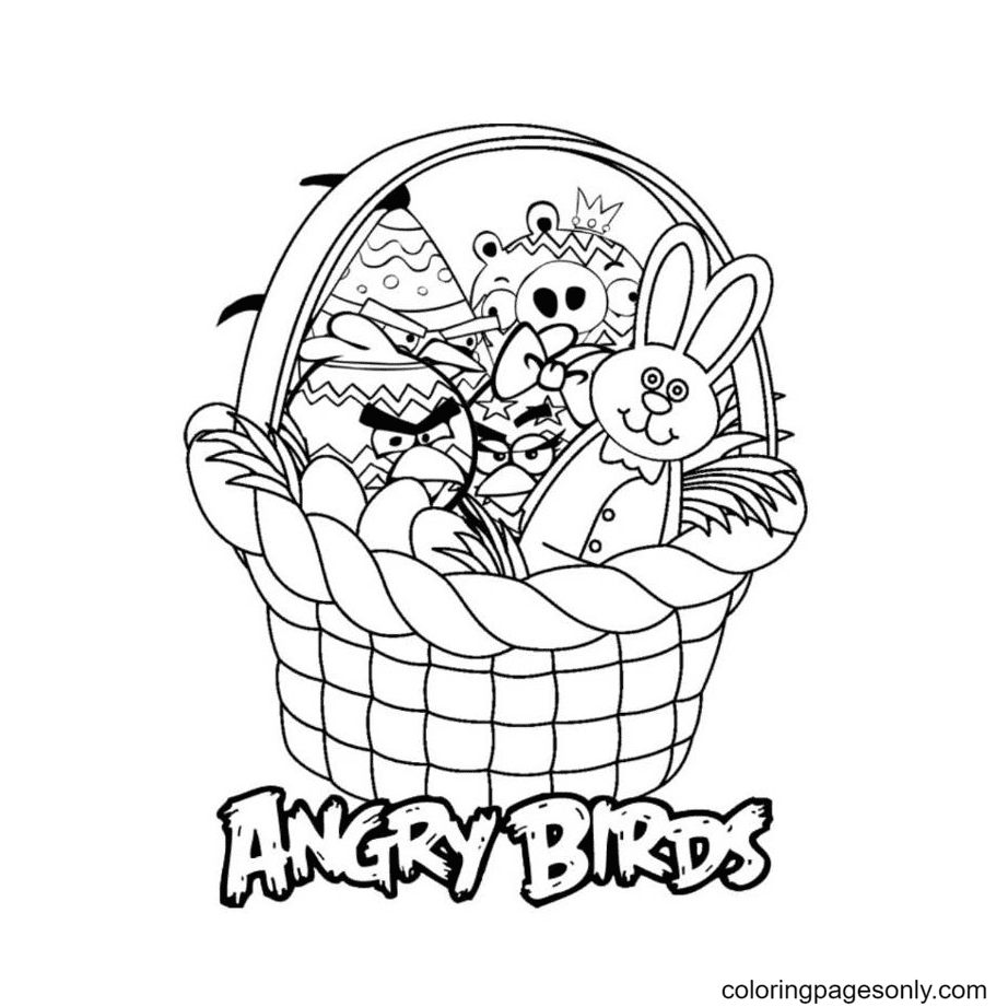 Angry Birds Пасхальная корзинка из Angry Birds