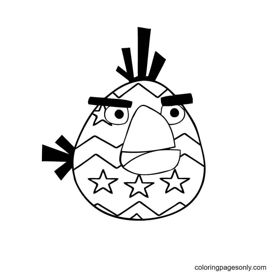 Angry Birds Easter Coloring Page