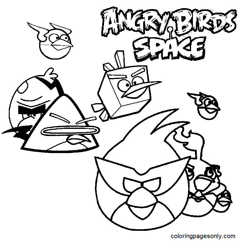 Распечатка Angry Birds Space из Angry Birds Space