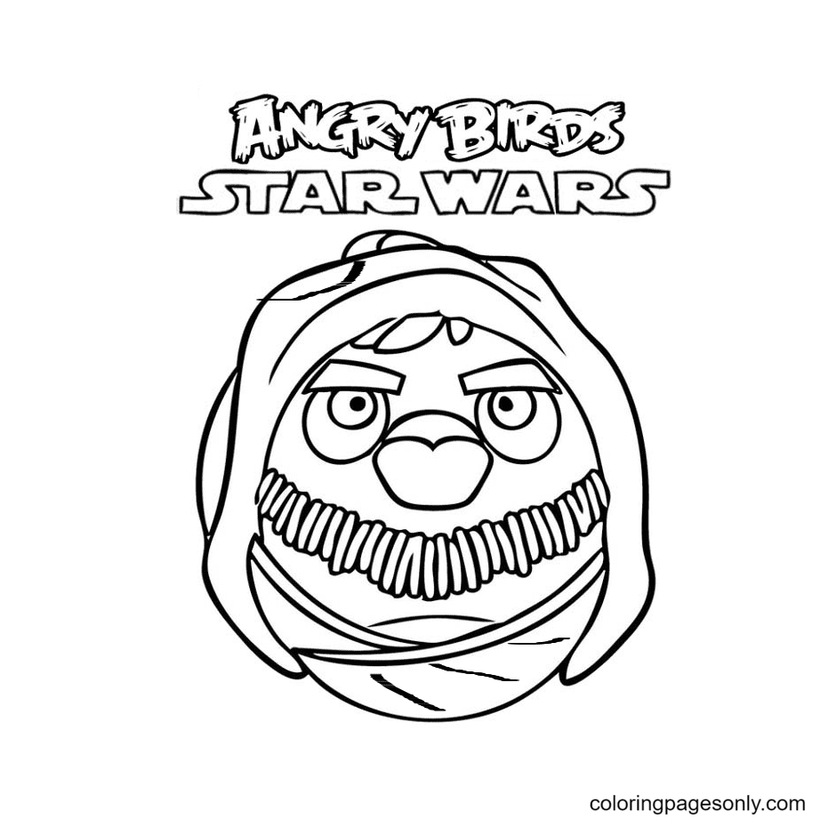Angry Birds Star Wars Coloring Page