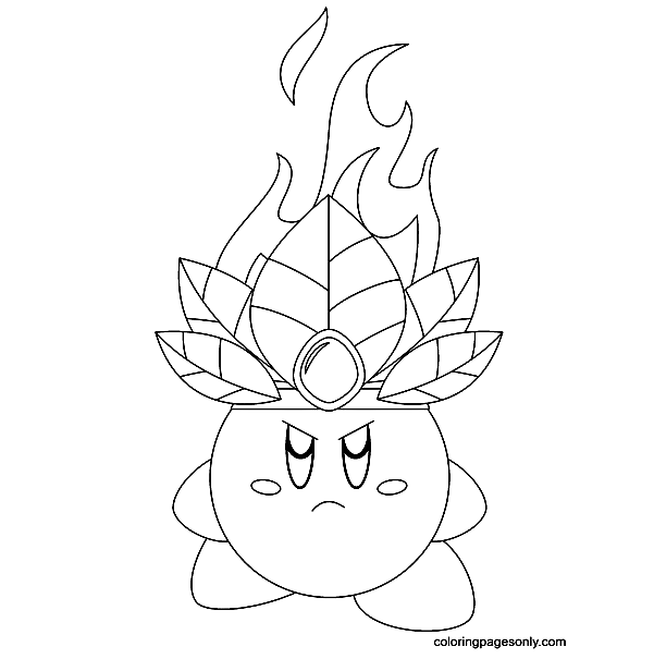 Angry Kirby Coloring Pages