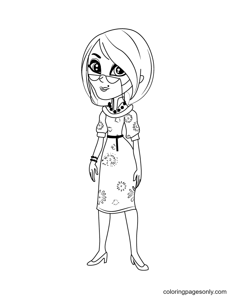 Anna Twombly from Littlest Pet Shop Coloring Page