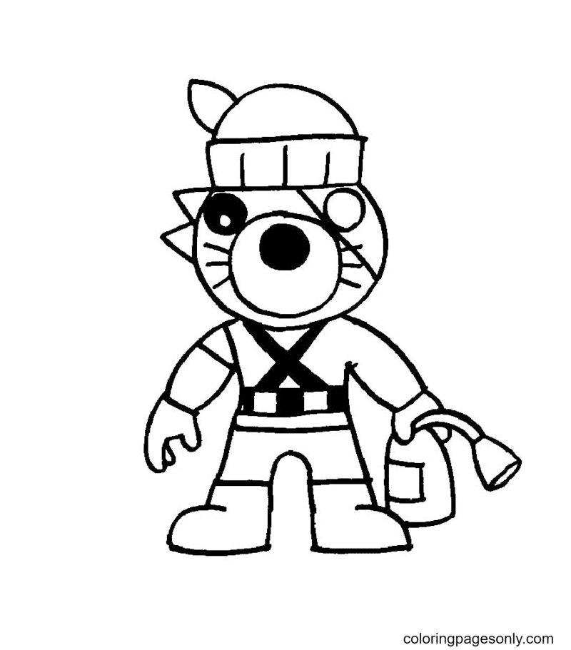 Tigri Piggy Roblox para colorir